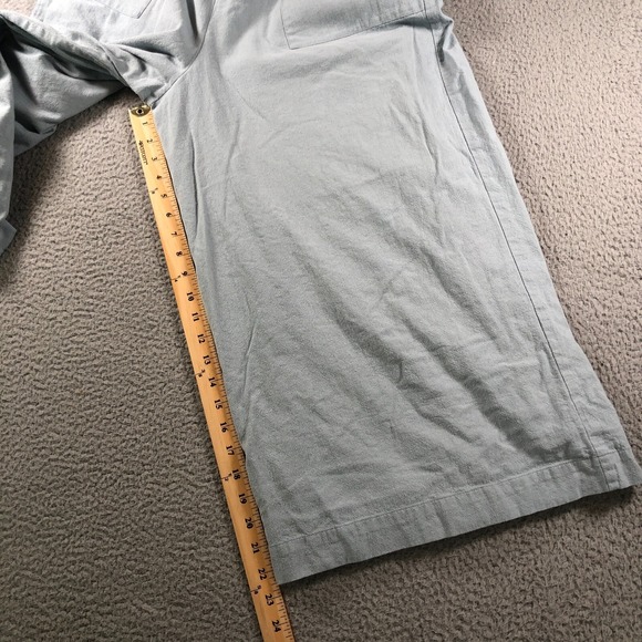 Laude The Label Pants Womens L Blue Crop Everyday Wide Leg Elastic Waist Lined - Picture 13 of 14